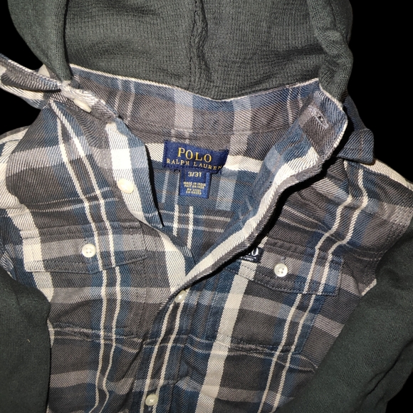 NWT Ralph Lauren Toddler Boys 3/3T Plaid Button Down Top. Blue Green - Picture 6 of 13